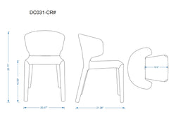Dining Chair - Set of 2 in Saddle Brown