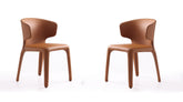 Dining Chair - Set of 2 in Saddle Brown