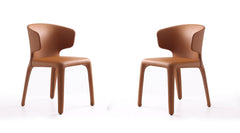 Dining Chair - Set of 2 in Saddle Brown