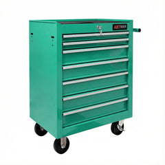 7 DRAWERS MULTIFUNCTIONAL TOOL CART WITH WHEELS-GREEN