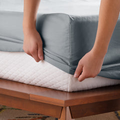 Linenspa 600TC Cotton Blend Pillowcase Set, Queen, Stone