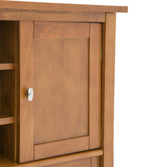 Warm Shaker 47 inch Wide Solid Wood TV Stand in Light Golden Brown For TVs up to 50 inches