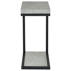 Cement and Black Snack Table
