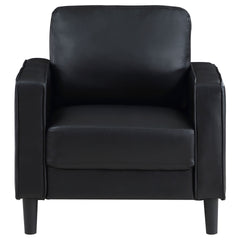 Farallone Black Upholstered Track Arm Accent Chair