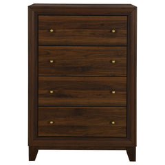 Anza Walnut 4-drawer Chest