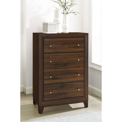Anza Walnut 4-drawer Chest