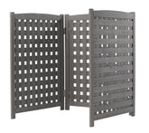 3-Panel Outdoor Air Conditioner Fence Screen, Outside Wood Privacy Fence, 32" W x 38" H