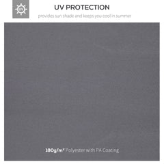 Outsunny 9.8' x 9.8' Gazebo Replacement Canopy, 2-Tier Top UV Cover for 9.84' x 9.84' Outdoor Gazebo, Dark Gray (TOP ONLY)