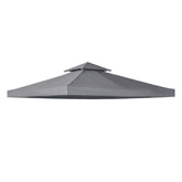 Outsunny 9.8' x 9.8' Gazebo Replacement Canopy, 2-Tier Top UV Cover for 9.84' x 9.84' Outdoor Gazebo, Dark Gray (TOP ONLY)