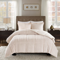 Full/Queen Faux Fur Comforter Mini Set