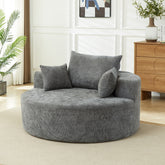 55'L Chenille Sponge single sofa,No Assembly Required,Fluffy Modern Sleeper Chair for Living room, Bedroom, Lounge and Projection Room(Not a swivel chair.)