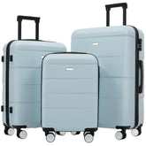 Hardshell Luggage Sets 3 Piece Double Spinner Wheels Suitcase with Handle Password Lock, Lightweight 20"+24"+28" Luggages