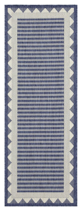 Sunshine GC_HAR2013 Blue 2 ft. 7 in. x 7 ft. 3 in. Indoor/Outdoor Area Rug