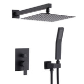 12 Inch Ceiling Mount Brushed Nickel Shower System Bathroom Luxury Rain Mixer Shower Combo Set Ceiling Rainfall Shower Head System