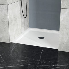 Goodyo 36x36 in Shower Base, Centered Drain Single-Threshold Shower Pan, White