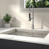 Bothwa Home CUPC Certified 19" Single Handle Kitchen Faucet ( Brushed Nickel Finish)