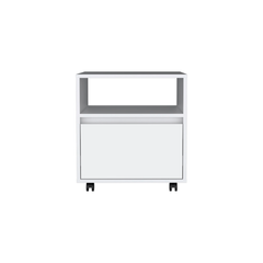 Laurel 2 Piece Bedroom Set, Nightstand + Armoire, White