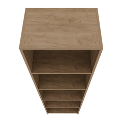 Verdi Bookcase Eco, 5 Shelves, Macadamia/White Manufactured Wood