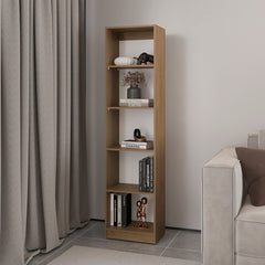 Verdi Bookcase Eco, 5 Shelves, Macadamia/White Manufactured Wood
