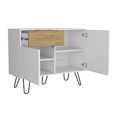 Platea Sideboard, Living Room, White/Macadamia