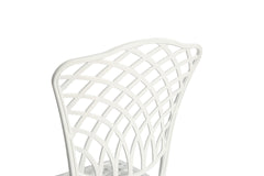 Bistro Set 3 Piece Rustproof Cast Aluminum Patio Furniture Sets 2 Chairs and 1 Round Table Outdoor, Garden,
Patio, Balcony, white