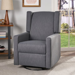 Swivel Recliner, Pushback Recliner Chair, for Small Spaces, Living Room, Bedroom, Nursery, RV