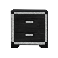 Soulmarie Charcoal Nightstand with Cooler and Speaker