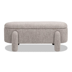 Hugo 49" Oval Fully Upholstered Storage Bench, Boucle