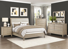 Classic Farmhouse Style Six-Drawer Dresser Beige Finish Wooden Bedroom Furniture 1pc Strong Durable