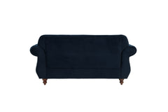 Formal Luxury Look 1pc Indigo Velvet Loveseat w Pillows Living Room Furniture 2-Seat Couch