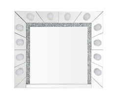 Noralie Mirrored & Faux Diamonds Accent Mirror (Assembled)