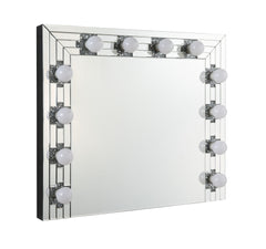 Noralie Mirrored & Faux Diamonds Accent Mirror (Assembled)