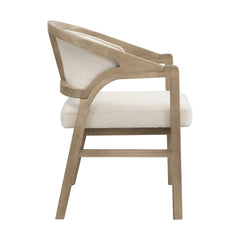 Wooden Frame Dining Chair with upholstere back,Frame color Light Ash,set of 2
