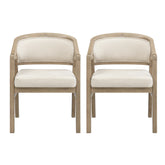 Wooden Frame Dining Chair with upholstere back,Frame color Light Ash,set of 2