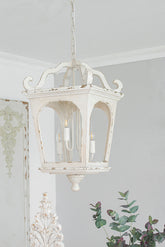 4 - Light Wood Chandelier, Hanging Light Fixture with Adjustable Chain for Kitchen Dining Room Foyer Entryway, Bulb Not Included