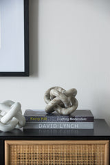 6x6x6" Decorative Marble Chain Sculpture, Cream