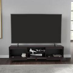 TV Stand for TVs up to 75 Inches, Modern Entertainment Console with Cabinets and Open Shelves