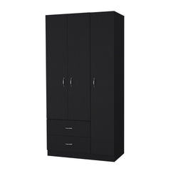 Eureka Three Door Armoire, Two Drawers, Rod