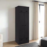 Linch Armoire with Hinged Drawer, Double Door Cabinet and 1-Drawer
