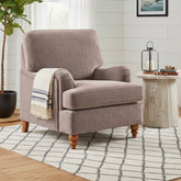 Candor Fabric Arm Chair in Cocoa