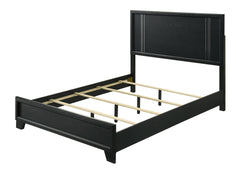Contemporary 1pc Full Size Panel Bed Wooden Bedroom Furniture Charcoal Finish