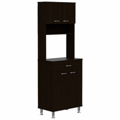 1-Drawer 1-Shelf Area Pantry with Adjustable Metal Legs Wenge