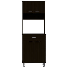 1-Drawer 1-Shelf Area Pantry with Adjustable Metal Legs Wenge