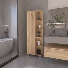 Portland 5-Shelf Linen Cabinet Light Oak