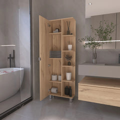 Portland 5-Shelf Linen Cabinet Light Oak