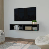 Wenge Spacious Shelves TV Stand