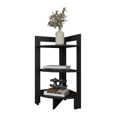 Wenge Corner Shelf with 3 Shelf
