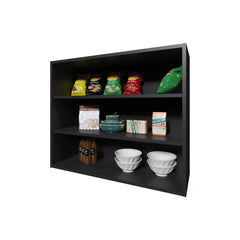 Wenge Wall Cabinet with Open Storage