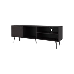 Wengue TV Stand Multistorage with a Door and Open Storage