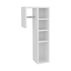 White Toilet Paper Holder with 3 Open Shelf